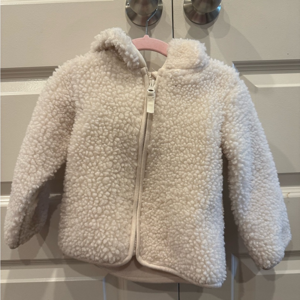 Wonder Nation Cream Fleece Kids Puffer Jacket